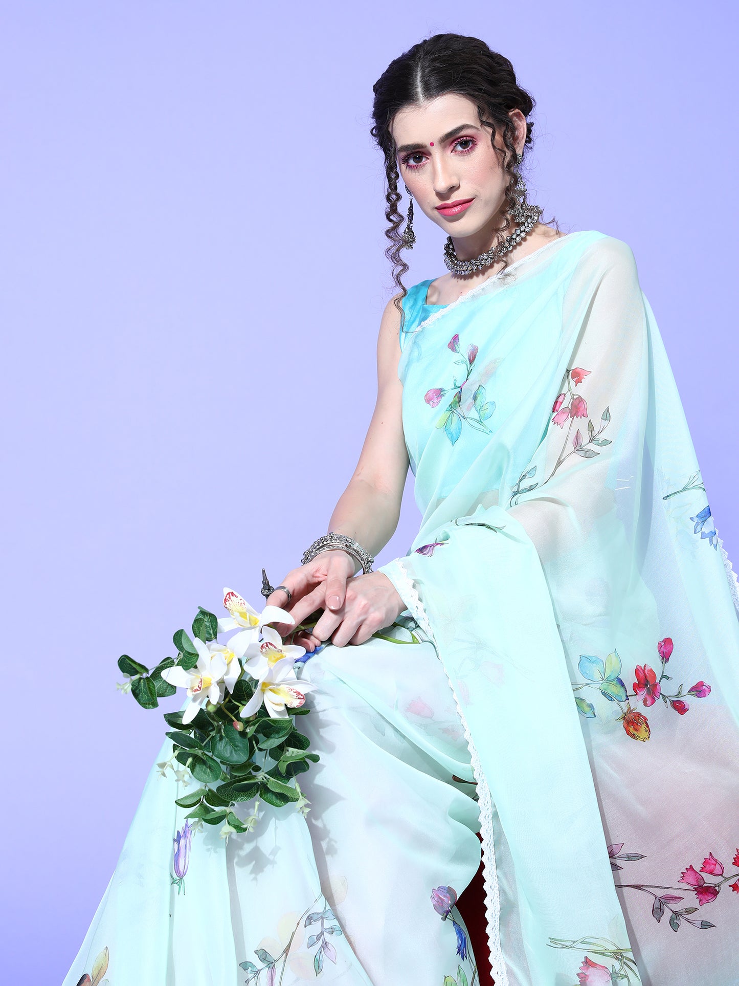 LIGHT GREEN AFREEN VOL.7 ORGANZA