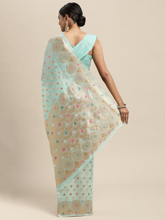 LIGHT BLUE DIXITA VOL -8 SILK
