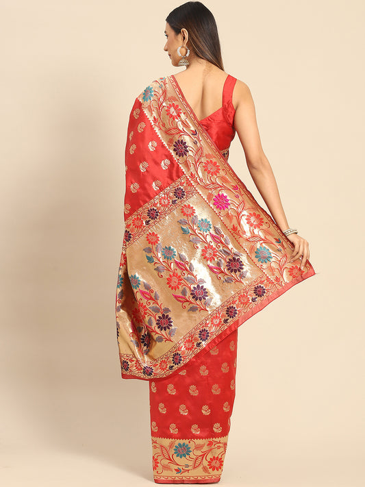 RED MAHIRA SILK