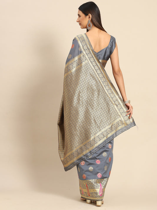 GREY SHIKARA SILK