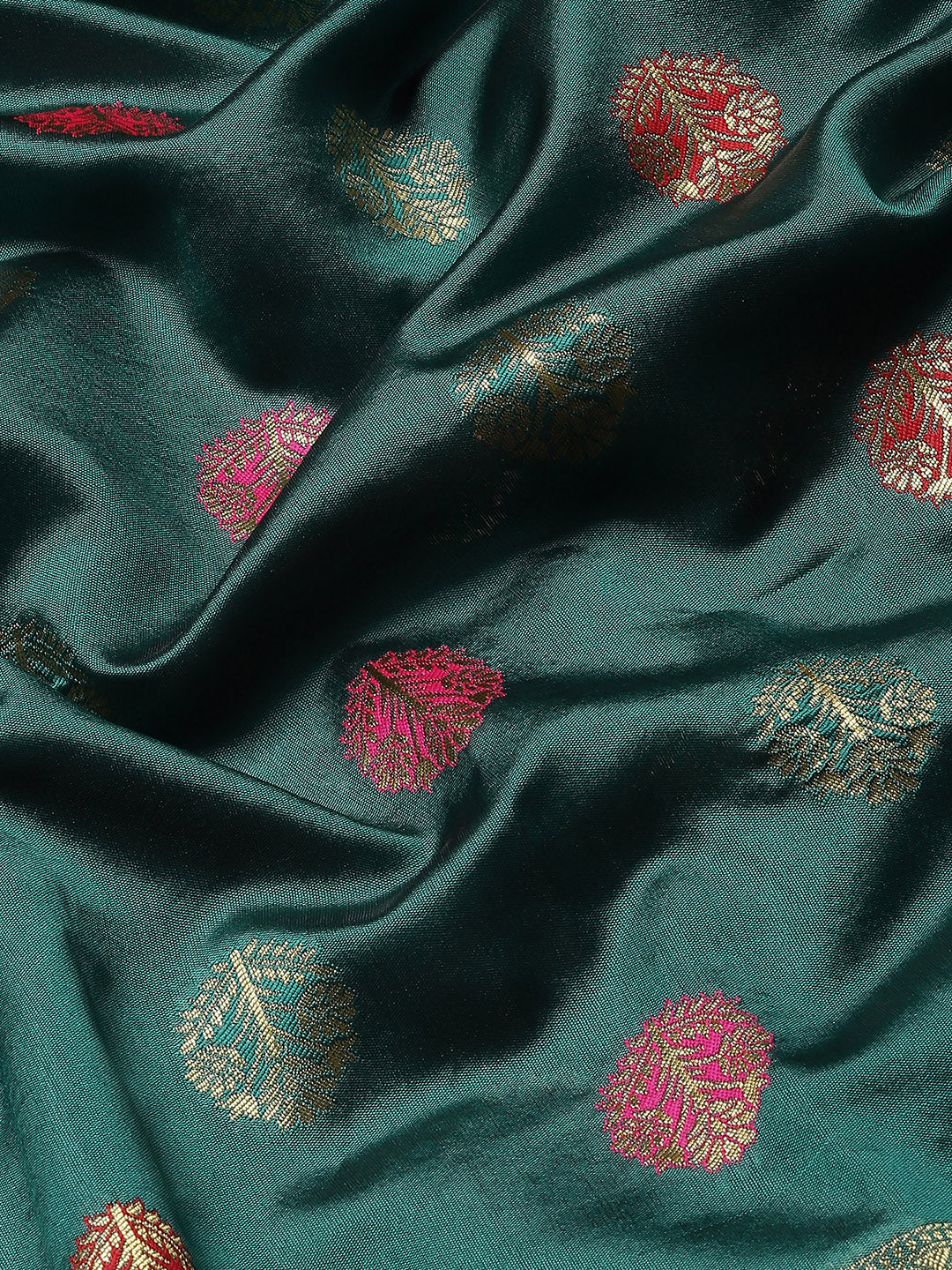 TEAL BLUE SHIKARA SILK