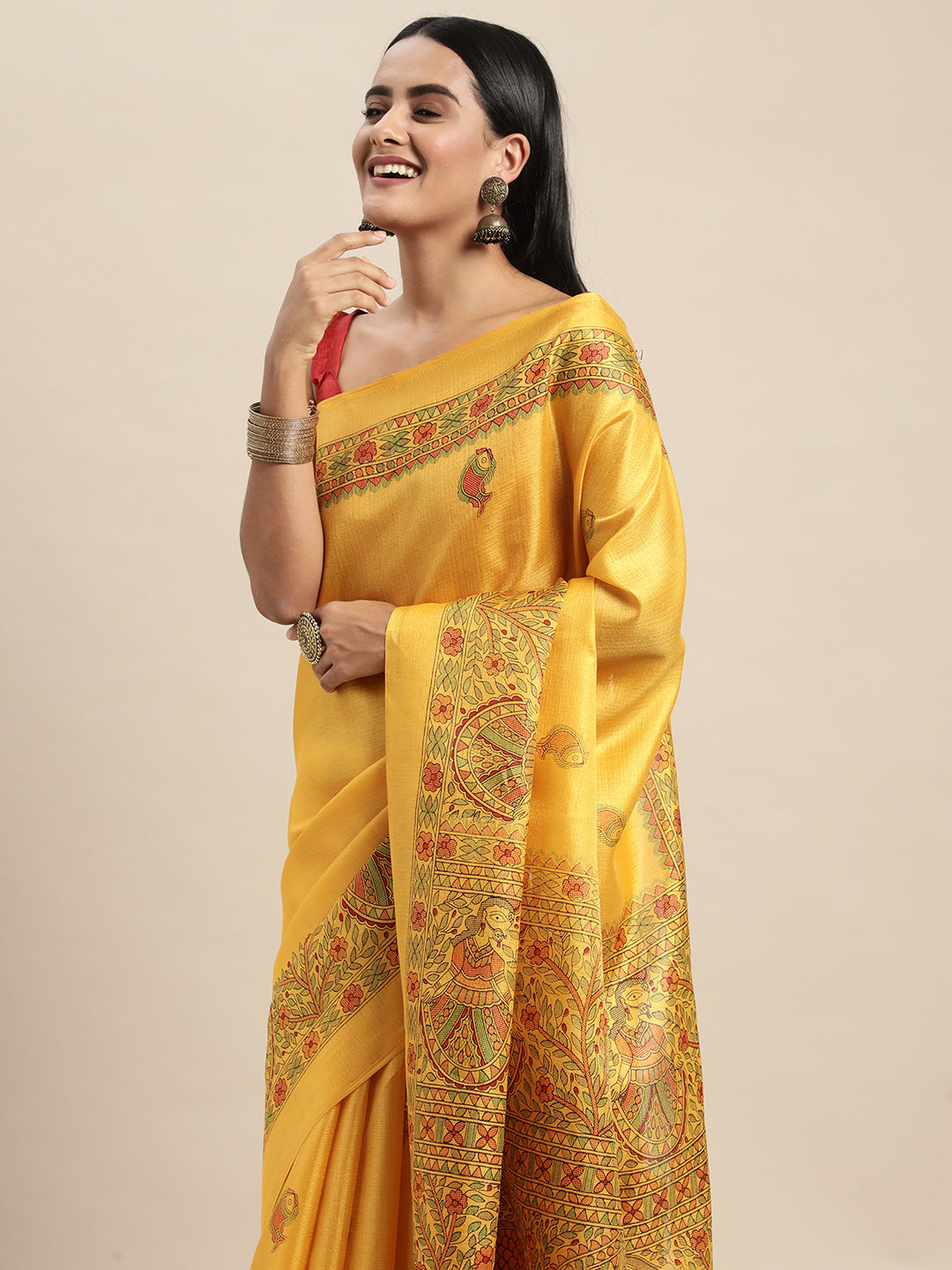 MUSTARD MADHUBANI - 8404 SILK