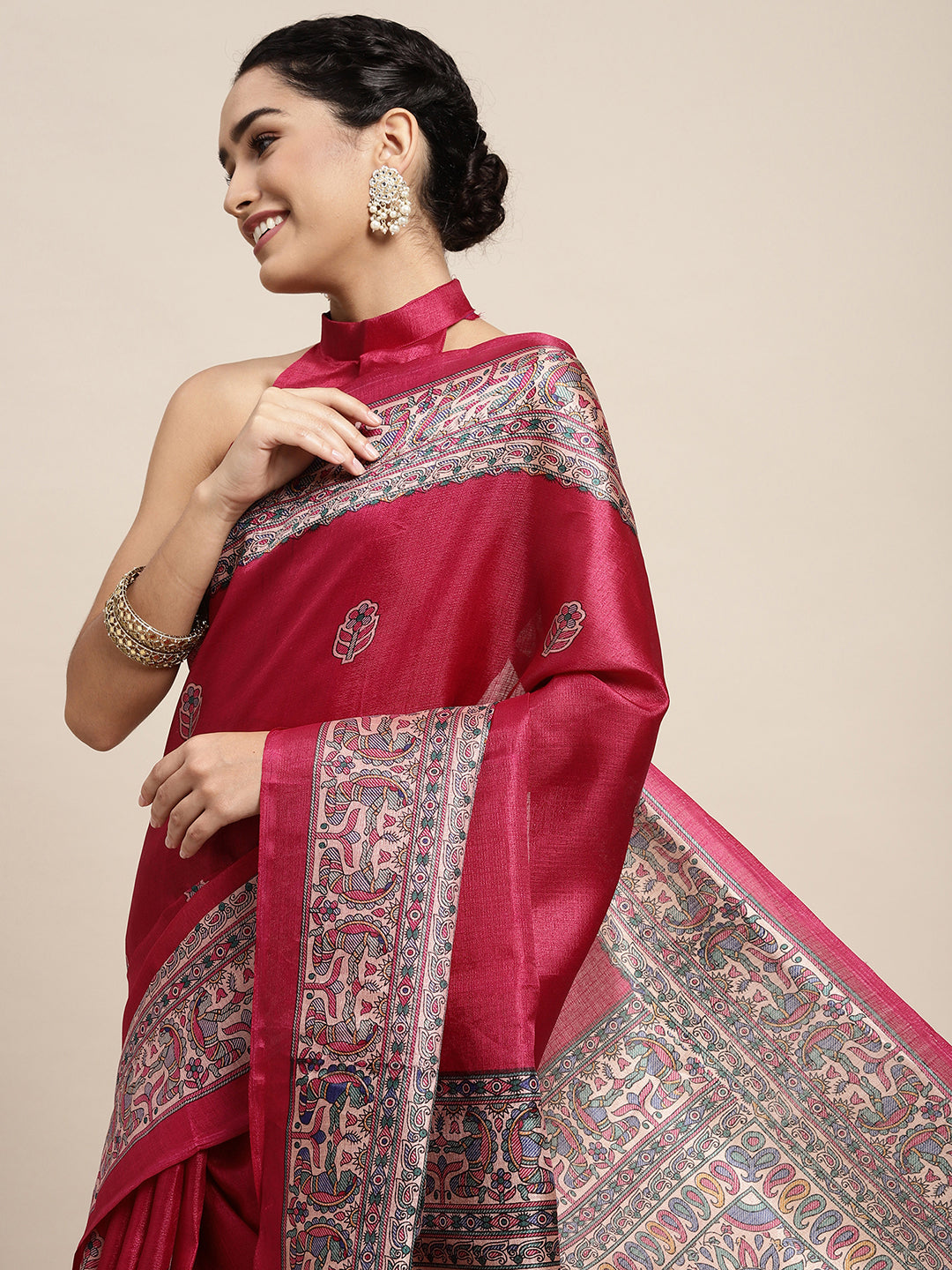 PINK MADHUBANI - 8774 SILK
