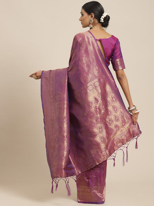 PURPLE KANDINI SILK KANJEEVARAM