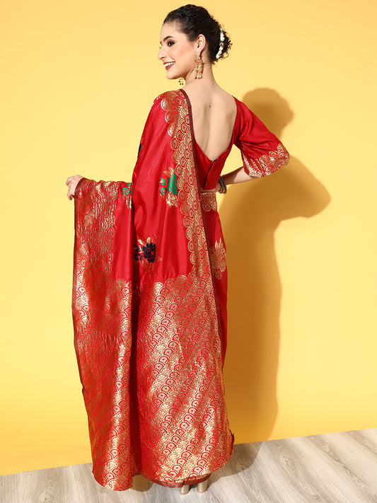 RED YAMINI SILK