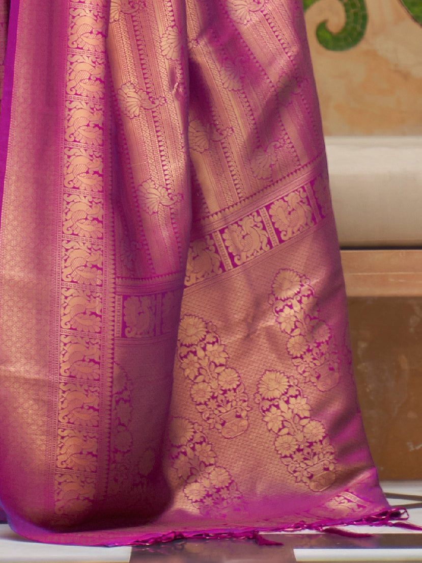 MAGENTA KINKHAB SILK