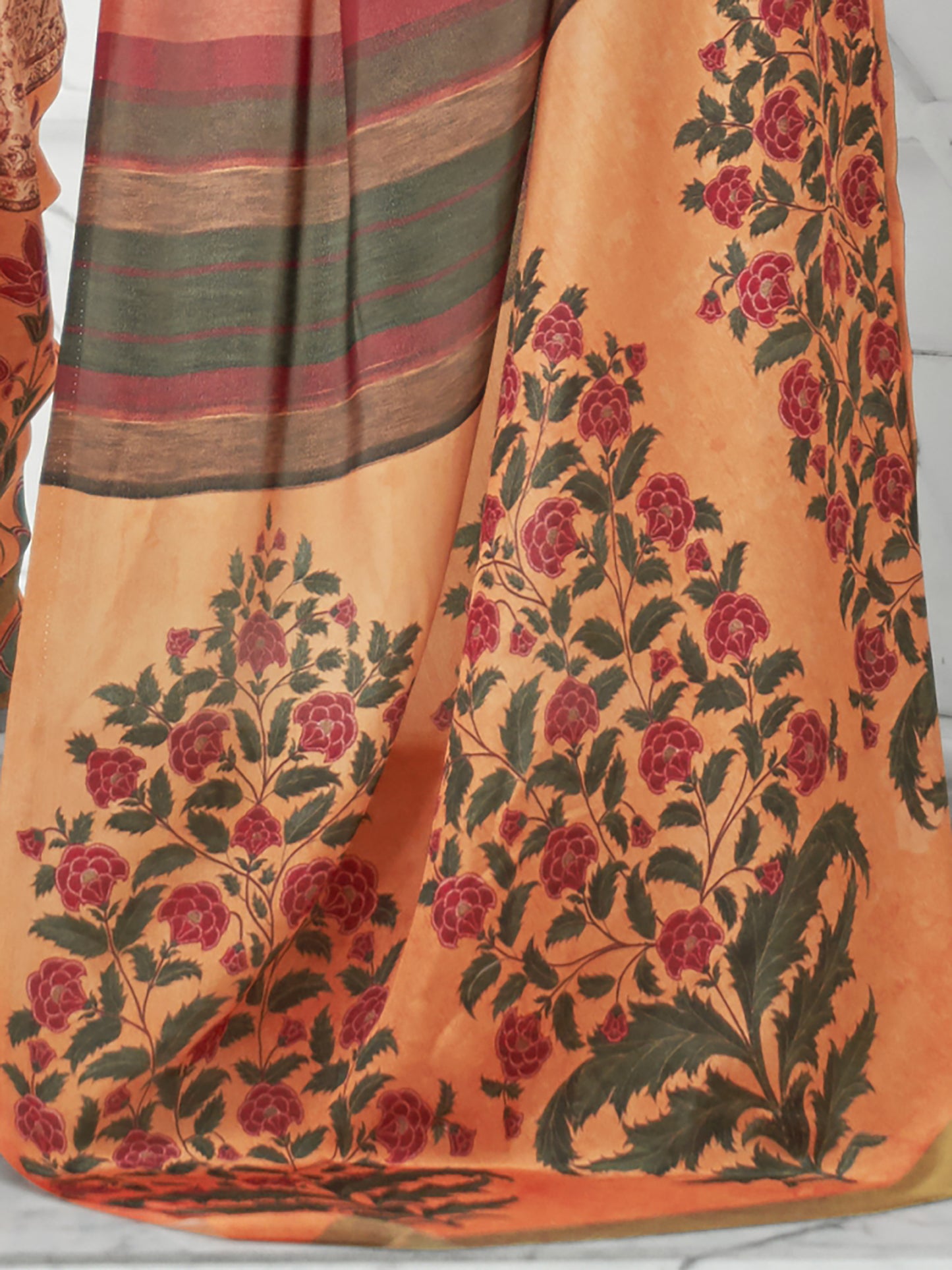 BEIGE KALAMKARI SAREE