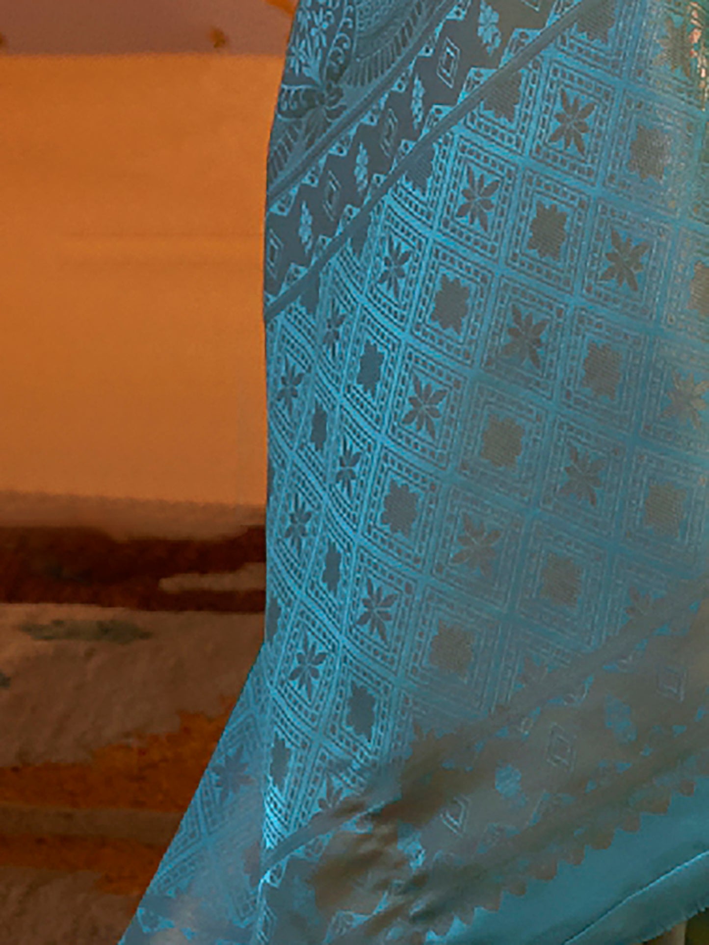 TURQUOISE KANUPAMA SILK SAREE