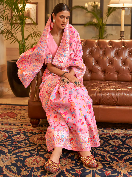 PINK KASHIFA SILK