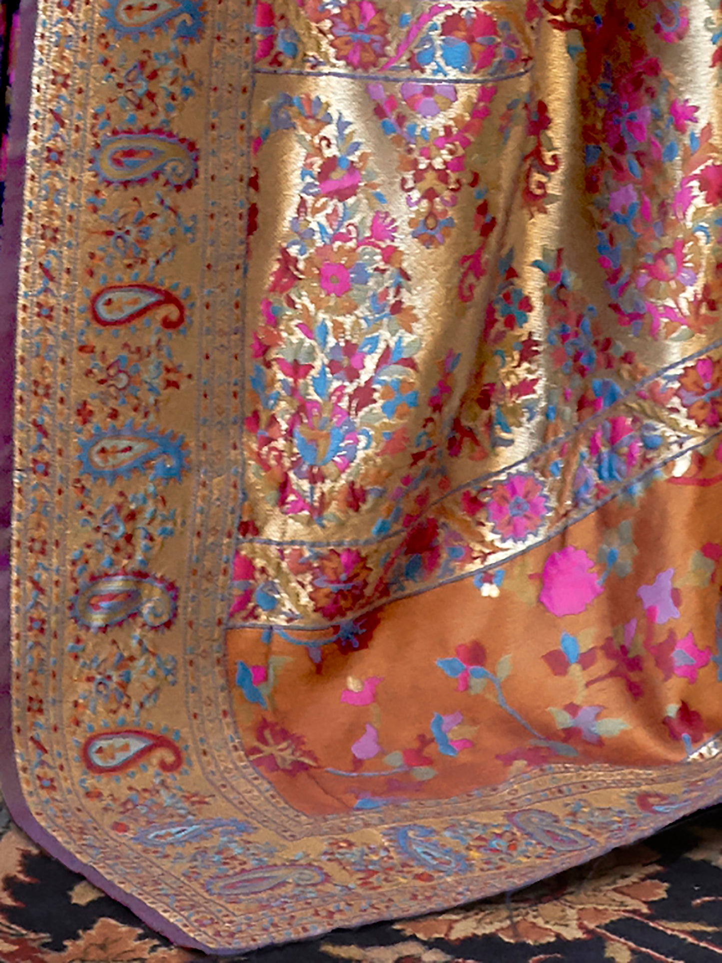 NAVY BLUE KASHIFA SILK