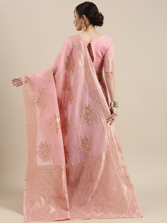 PINK LINEN JECQUARD VOL.09 SAREE