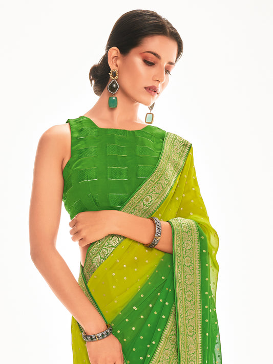 GREEN RIHANA SILK
