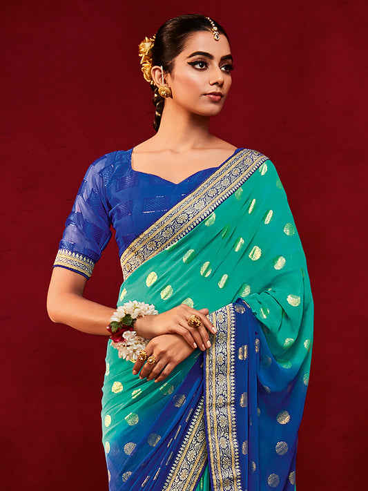 SEA GREEN RIHANA GEORGETTE