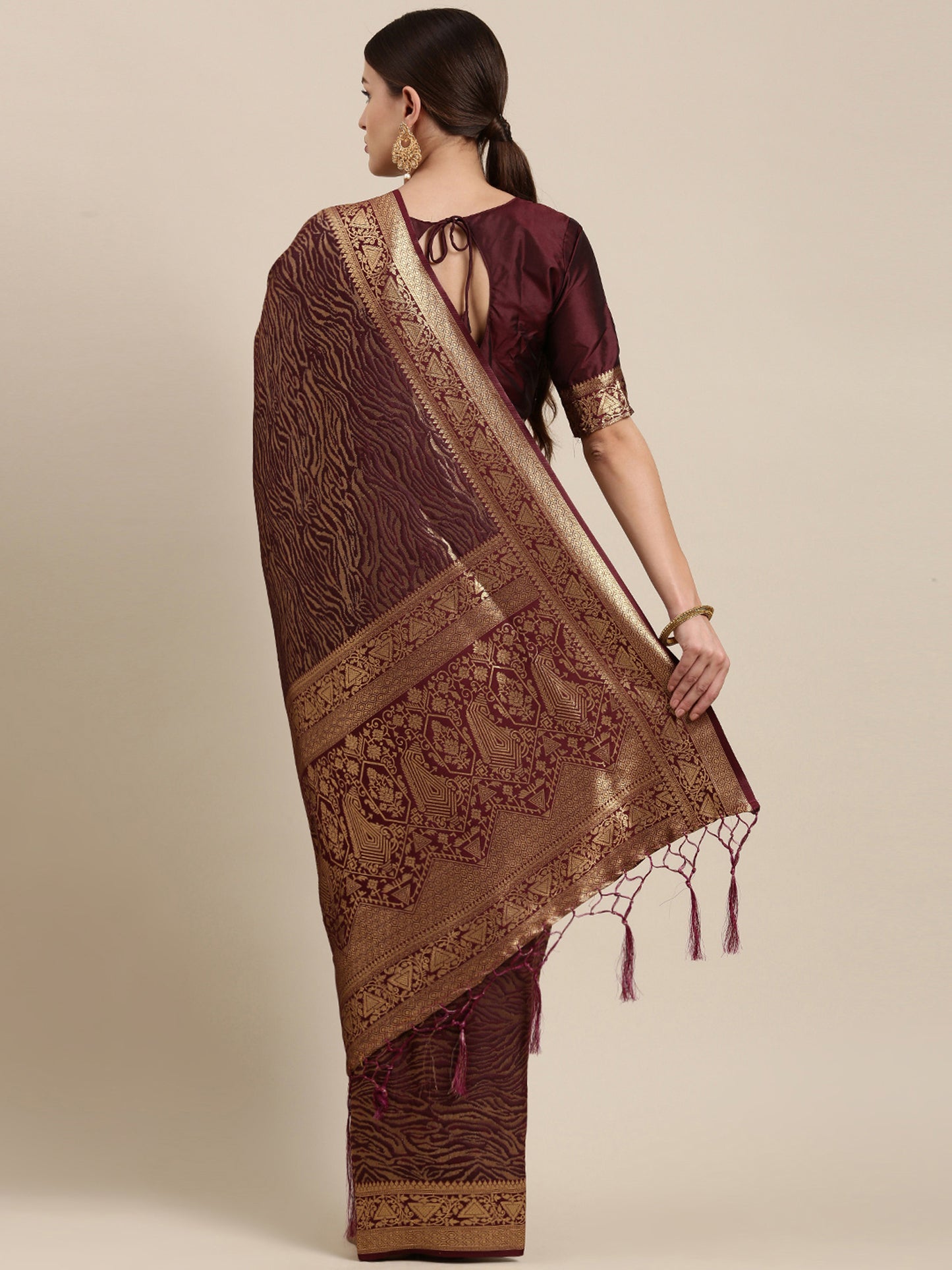 BURGUNDY PAKHI VOL.11 KANJEEVARAM