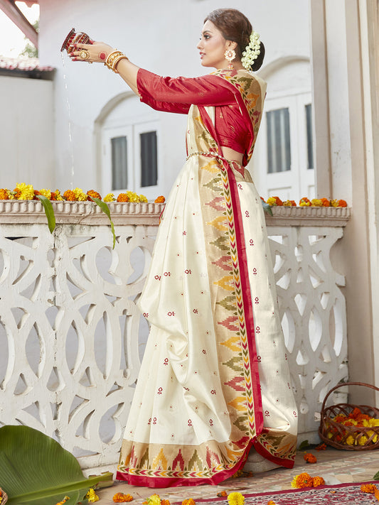 OFF WHITE POOJA VOL.13 SILK