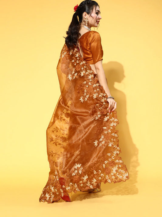 BROWN NAVYA VOL.2 ORGANZA