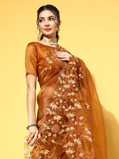 BROWN NAVYA VOL.2 ORGANZA