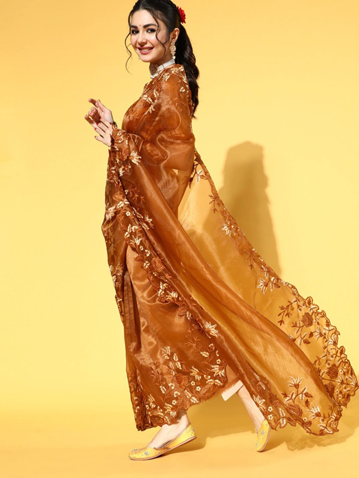 BROWN NAVYA VOL.2 ORGANZA