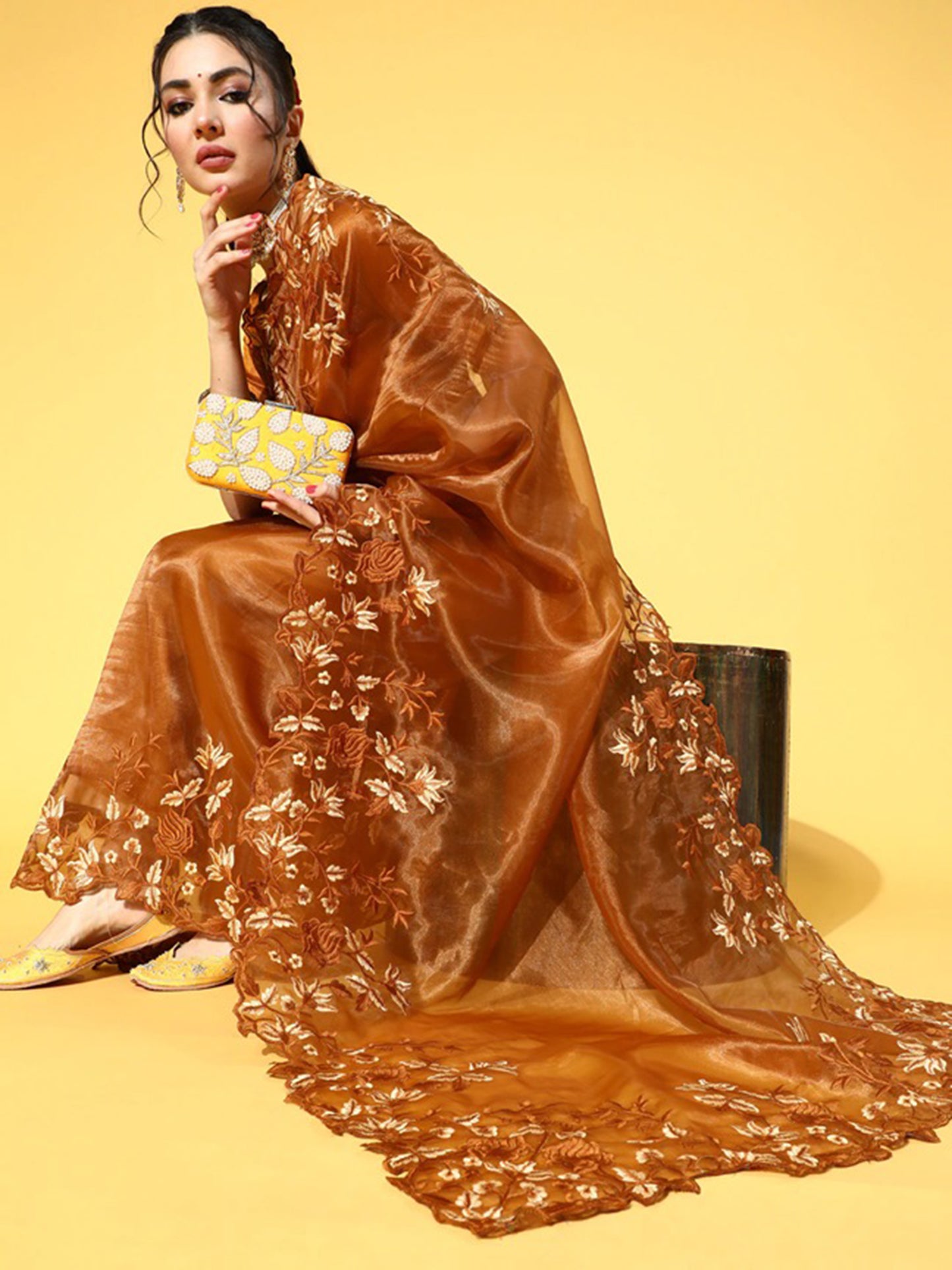 BROWN NAVYA VOL.2 ORGANZA