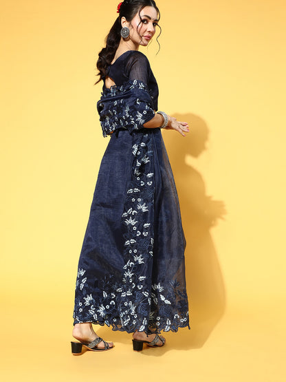 NAVY BLUE NAVYA VOL.2 ORGANZA