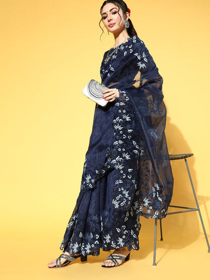 NAVY BLUE NAVYA VOL.2 ORGANZA
