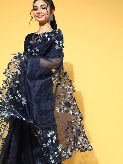 NAVY BLUE NAVYA VOL.2 ORGANZA