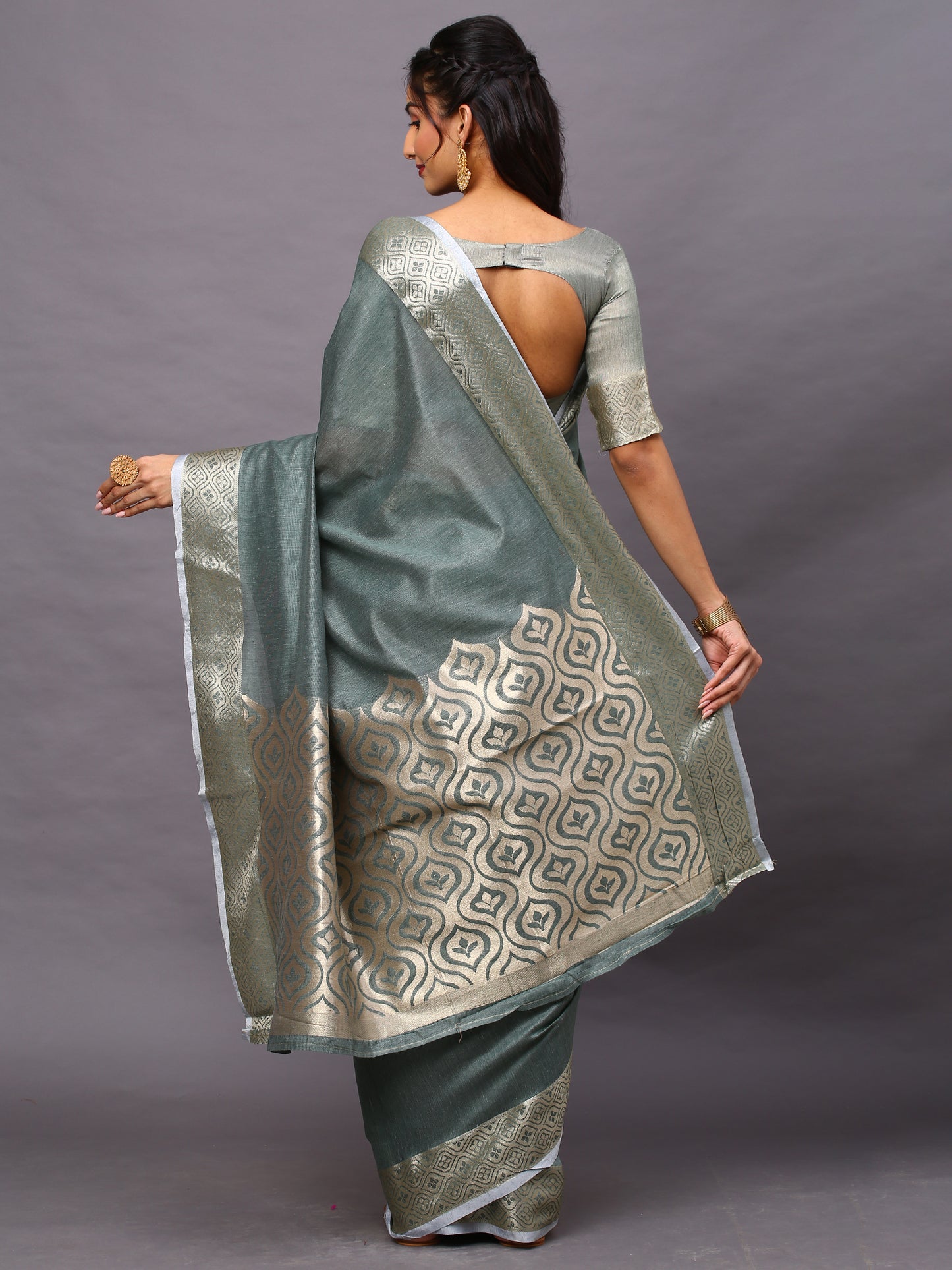 SEA GREEN SIDNAZ VOL-2 SAREE