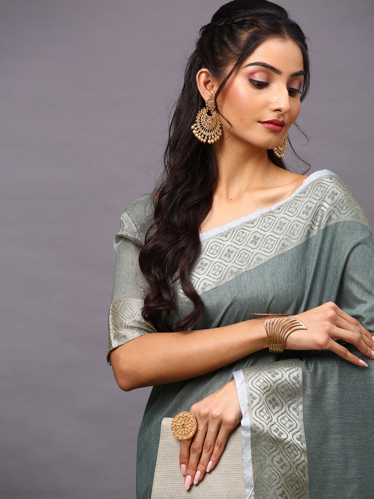 SEA GREEN SIDNAZ VOL-2 SAREE