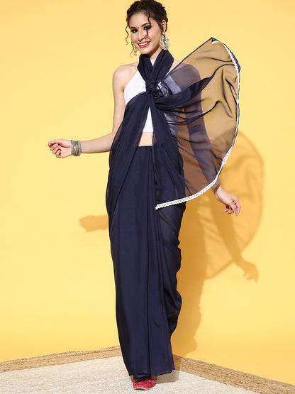 NAVY BLUE AFREEN VOL.3 ORGANZA