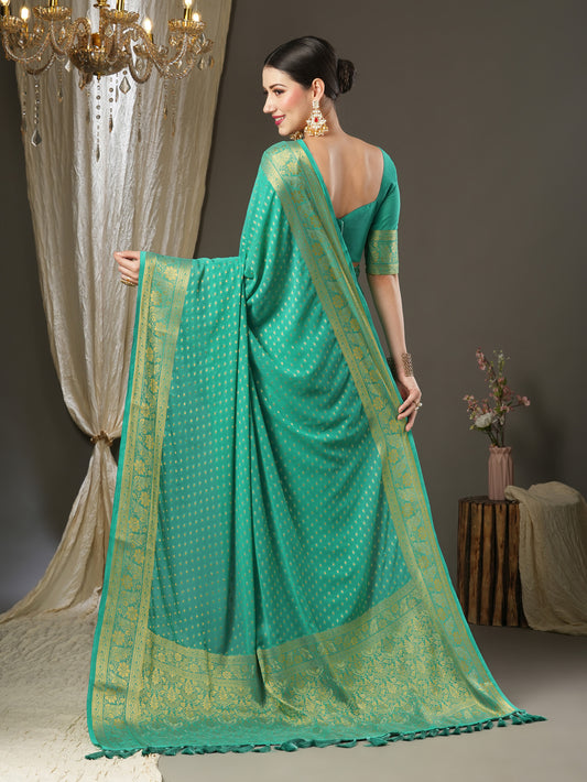TEAL BLUE ALEKHA VOL.3 GEORGETTE
