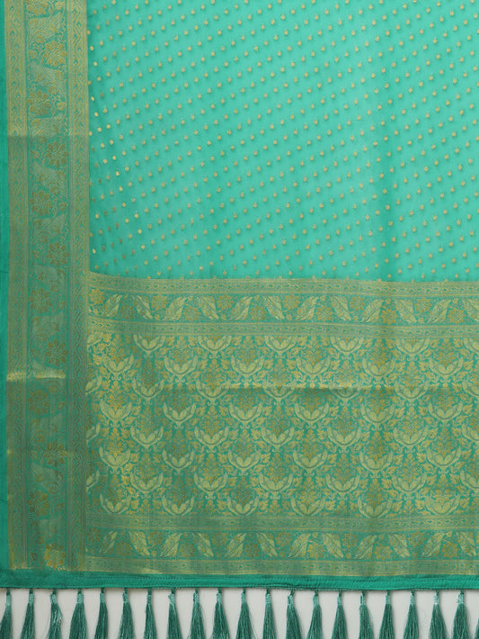 TEAL BLUE ALEKHA VOL.3 GEORGETTE