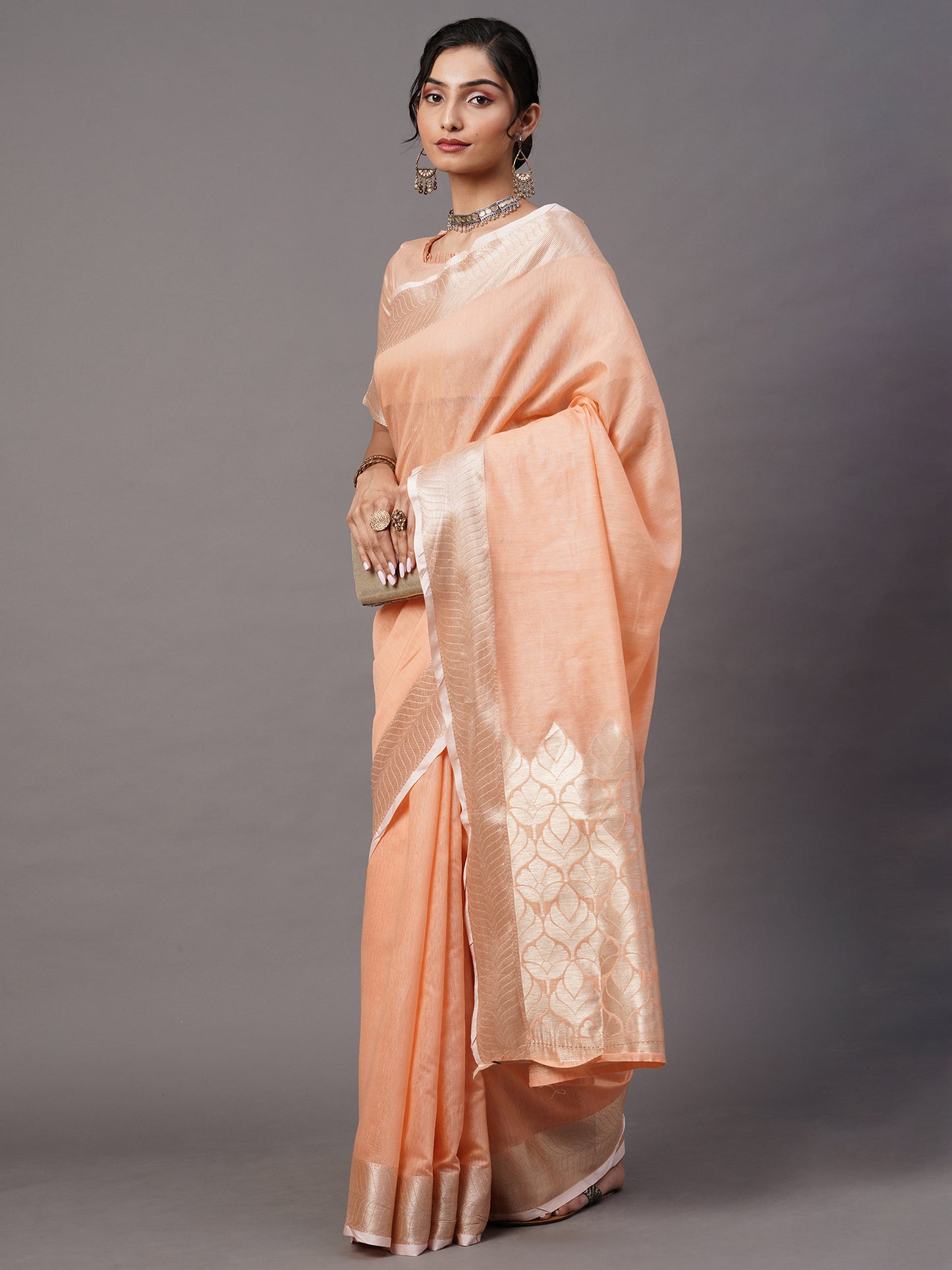 PEACH SIDNAZ VOL-4 SAREE