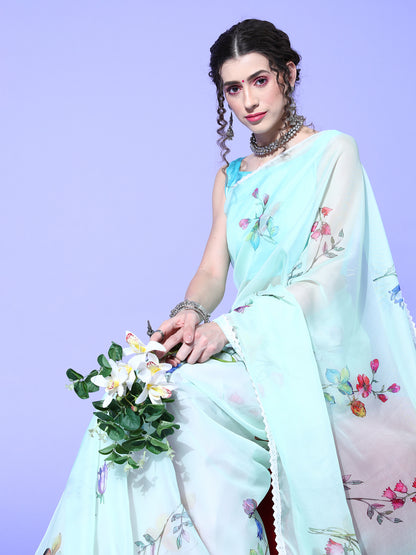 LIGHT GREEN AFREEN VOL.7 ORGANZA