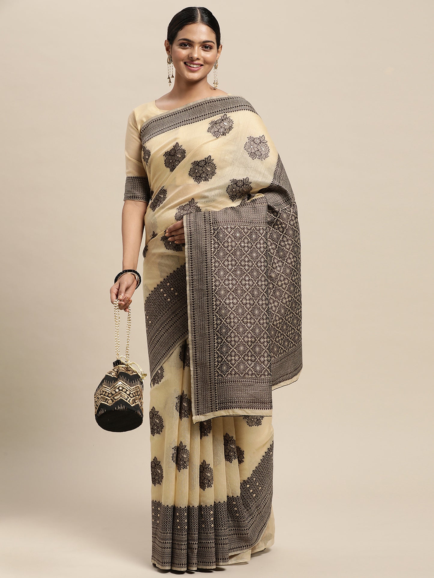 BEIGE DIXITA VOL -7 SILK