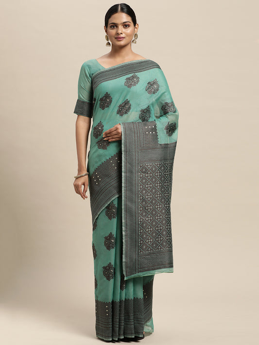 TEAL GREEN DIXITA VOL -7 SILK