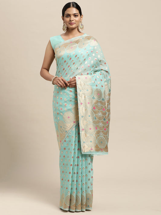 LIGHT BLUE DIXITA VOL -8 SILK