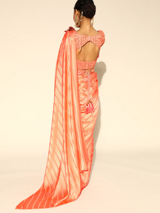 ORANGE STRIP VOL.08 SAREE