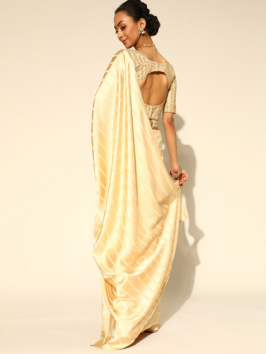 CREAM STRIP VOL.08 SAREE