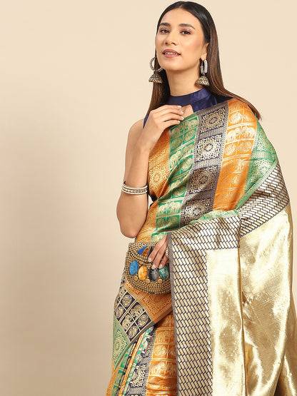 MULTICOLORED HASINA  SILK