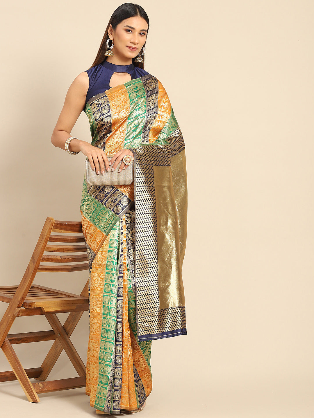 MULTICOLORED HASINA  SILK