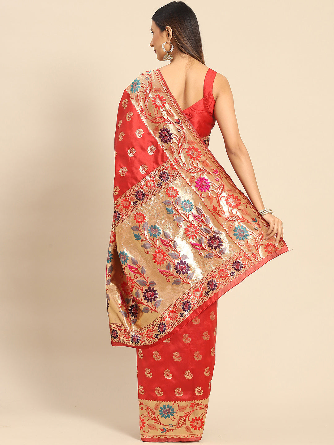 RED MAHIRA SILK