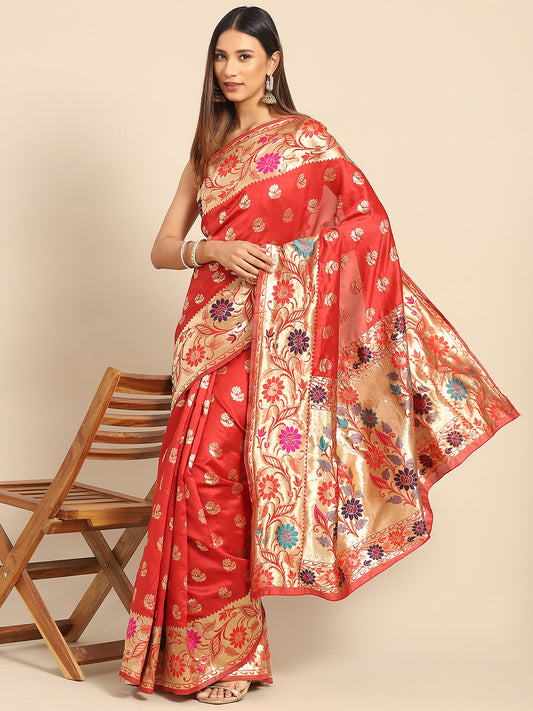 RED MAHIRA SILK