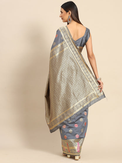 GREY SHIKARA SILK