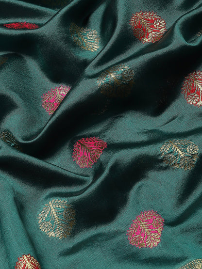 TEAL BLUE SHIKARA SILK