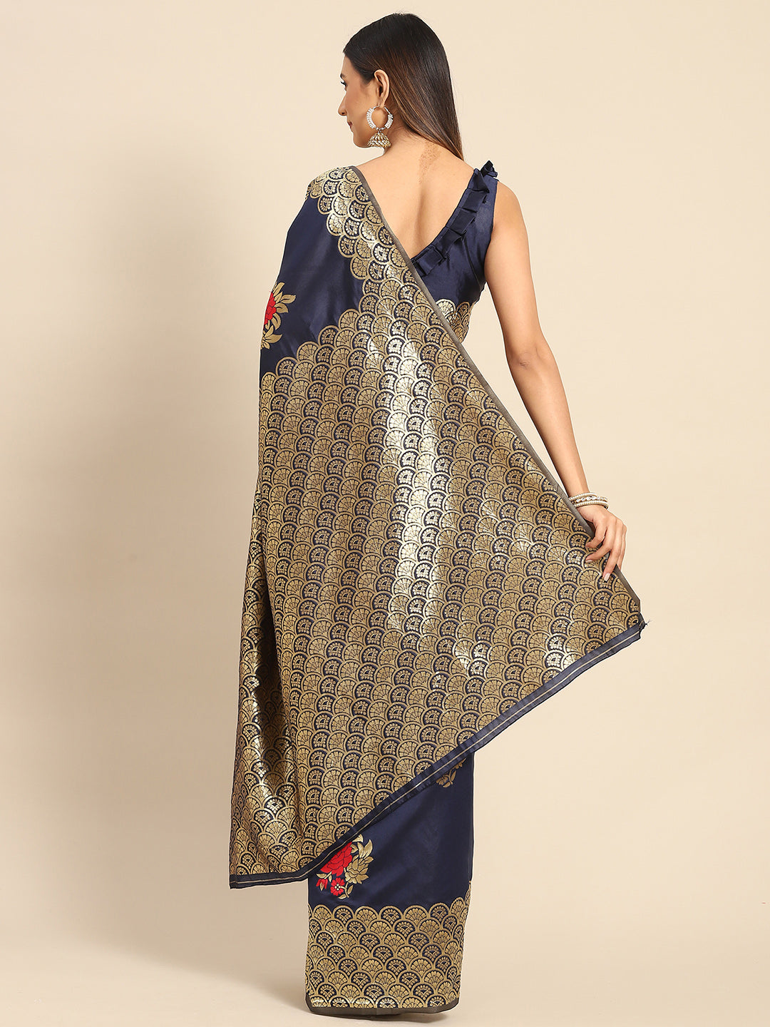NAVY BLUE YAMINI SILK