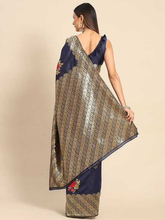 NAVY BLUE YAMINI SILK