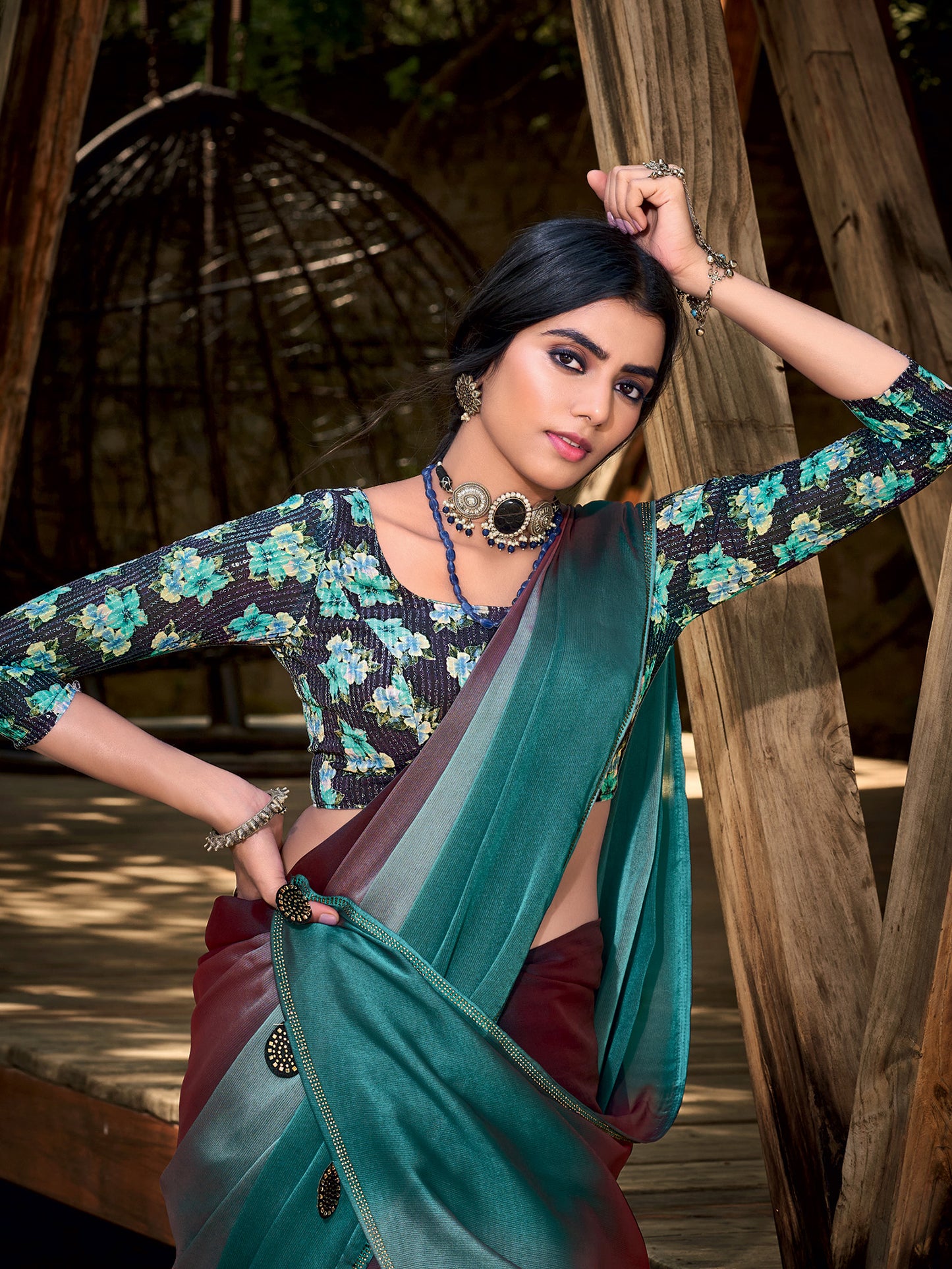 BURGUNDY ARUNA VOL.2 SAREE