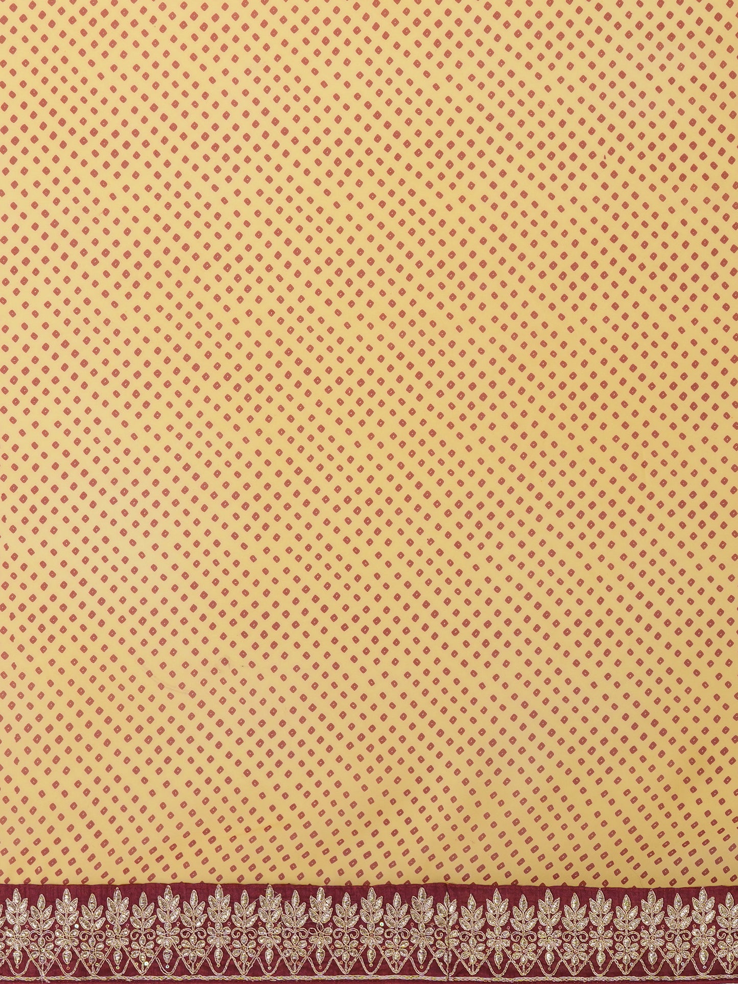 CREAM BANDHANI   GEORGETTE