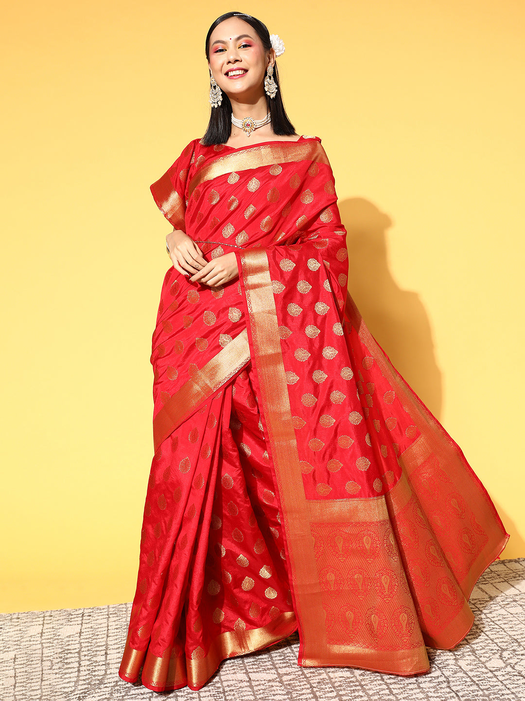 RED RAW SILK - 9030 SILK
