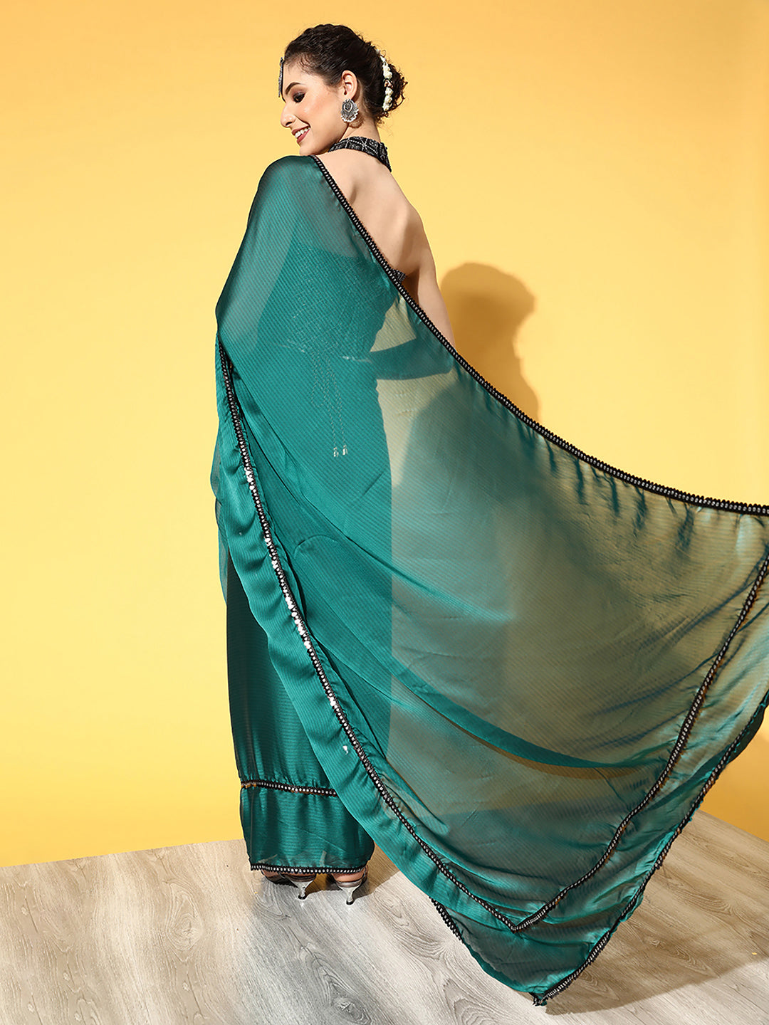 TEAL BLUE SAMEERA VOL.2 GEORGETTE
